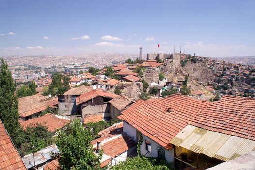 Citadel Wall Above City Ankara 