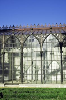 Glasshouse faces the garden of a country house