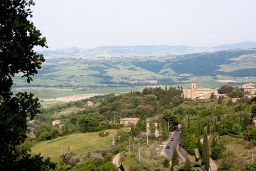 A village in Tuskanian hills
