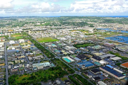 aerial photo of okinawa japan