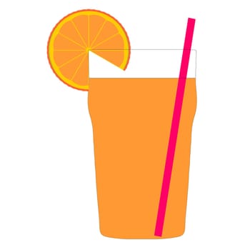 A pint of orange fruit juice cocktail