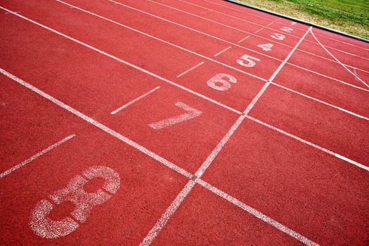 lanes of running track