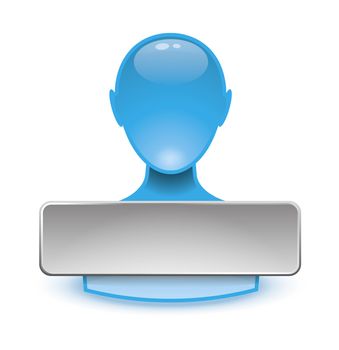 An image of a blue man web icon