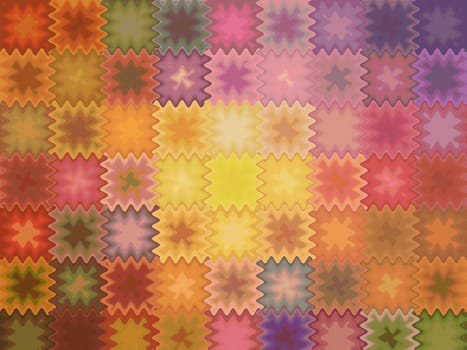 Wavy colourful tiled pattern