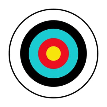 Illustrated target isolated on a white background