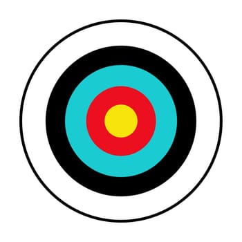 Illustrated target isolated on a white background