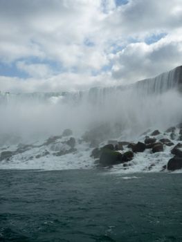 a close up view of the niagara falls