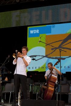 German Day of Unity, Bonn, photo taken on 1 of October 2011, concert of school orchestra at WDR-stage