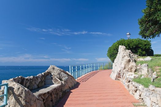 promenade in Nervi, small town near Genova, Italy