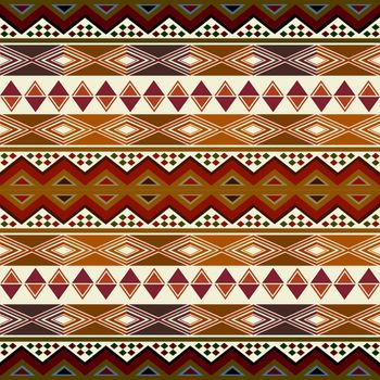 Multicolored african pattern with geometric shapes/symbols