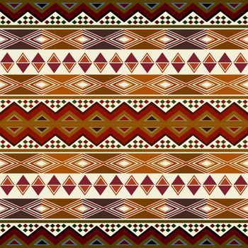 Multicolored african pattern with geometric shapes/symbols