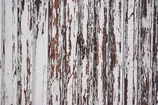 Wood panel with chipped paint. Grunge Style.