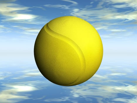 the yellow tennis ball