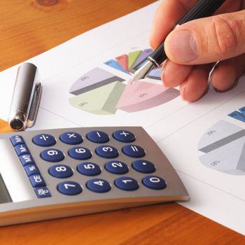 financial chart or diagram showing success in business