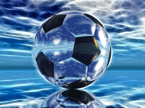 football  on a blue background