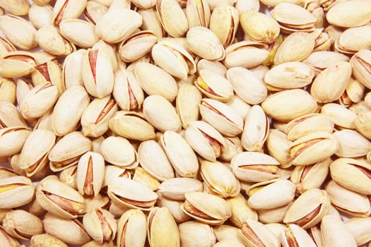 Pistachio Nuts Snack Pieces as a Big Pile