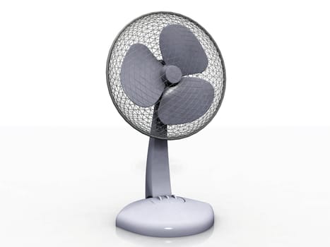 the fan on a white background