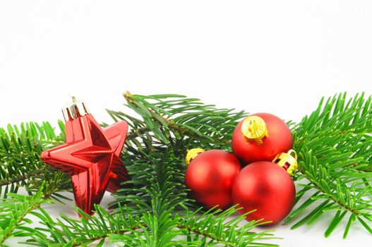 christmas holiday decoration with red and green colors