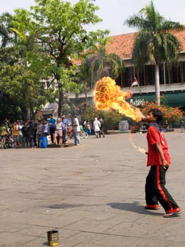 form a fist of fire.
