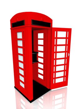 the English red telephone box