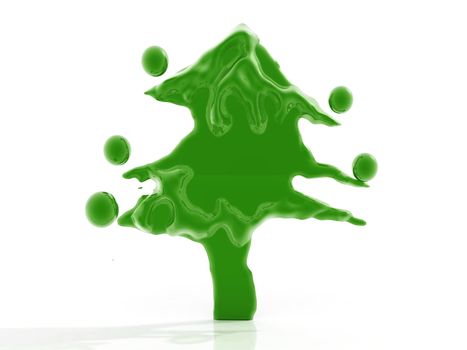 Christmas tree on a white background