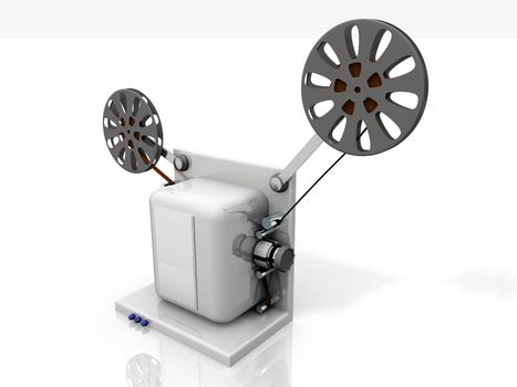 film projector on a white background
