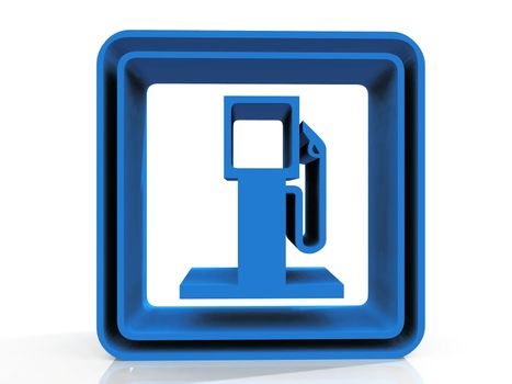 petrol station symbol on  white background