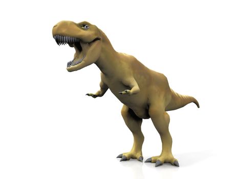 Tyrannosaurus  on a white background