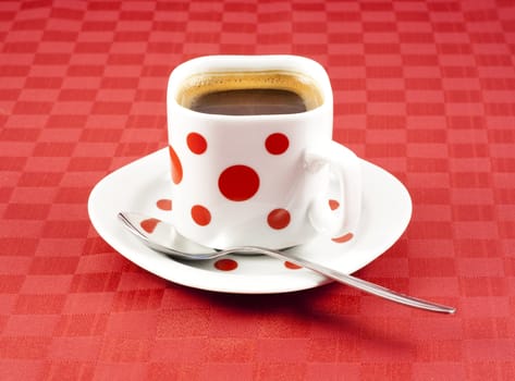 Cup of strong Turkish coffee on a table