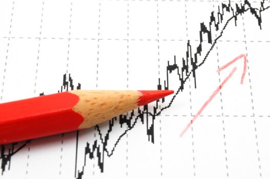 business growth chart showing financial success on stock market