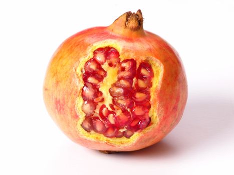 close up of sliced pomegranate
