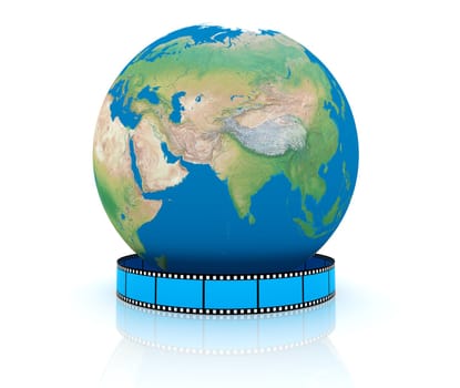 3D rendered. Isolated on white. World Of Video.