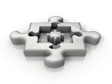 the small and large puzzle