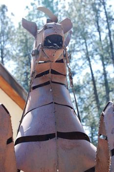 Metal Horse Sculpture - Ruidoso New Mexico