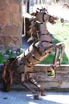 Metal Horse Sculpture - Ruidoso New Mexico