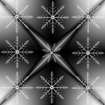 Texture of beautiful snowflakes background