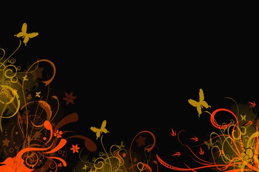 Beautiful and colorful abstract floral background 
