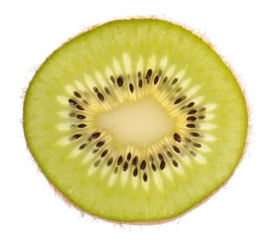 Kiwi slice isolated on white backgroud