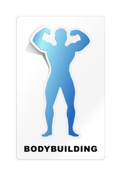 An image of a nice modern bodybuilding sticker