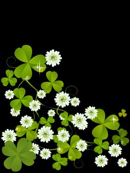 Celebration card with clover for St. Patrick's Day design