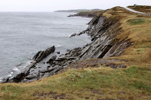 The rugged coast of Cape Breton Coast, right beside the  Cabot trail.
