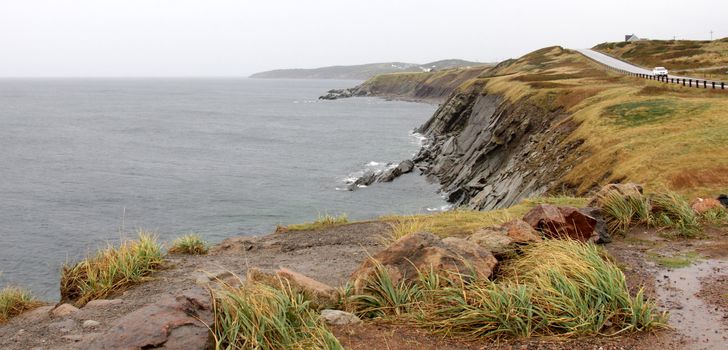 The rugged coast of Cape Breton Coast, right beside the  Cabot trail.