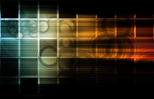 Business Technology with a Corporate Abstract Art