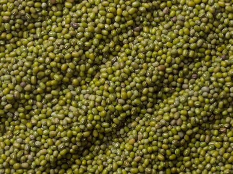 close up of a heap of green mung beans