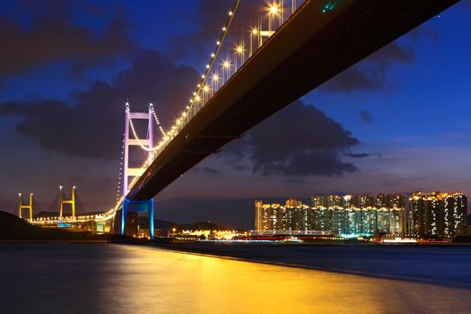 Tsing Ma Bridge in Hong Kong