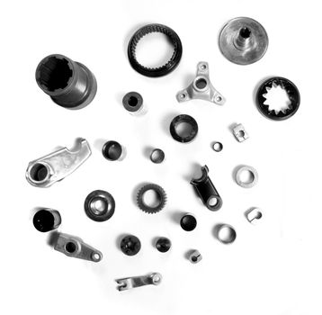 Various parts used in industrial machinery.