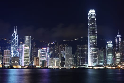 Hong Kong skyline at night