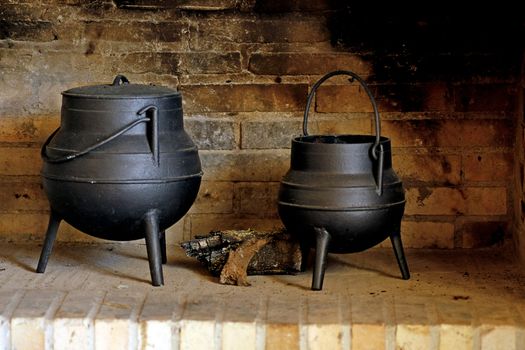 Old traditional style of a portuguese fireplace on Alentejo/Algarve.