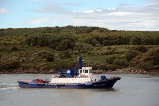 celtic rebel tug boat on the river shannon at foynes in ireland