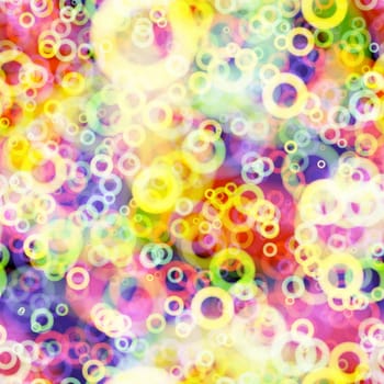 Colorful Seamless Pattern with Mini Retro Circles